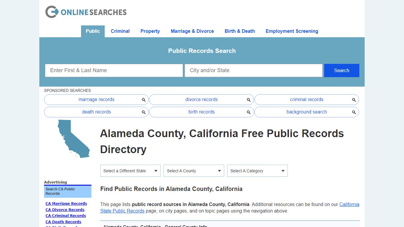 Alameda County, California Public Records Directory