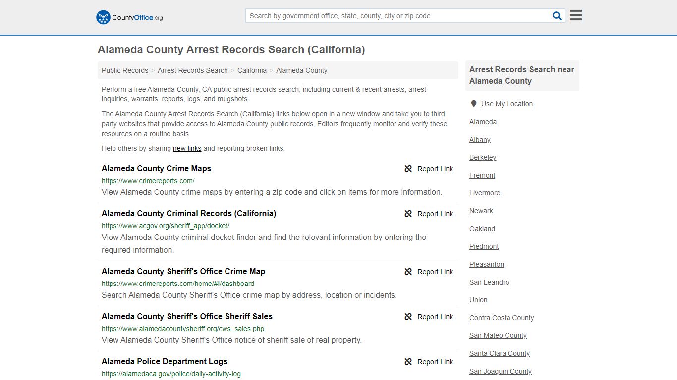 Arrest Records Search - Alameda County, CA (Arrests ...